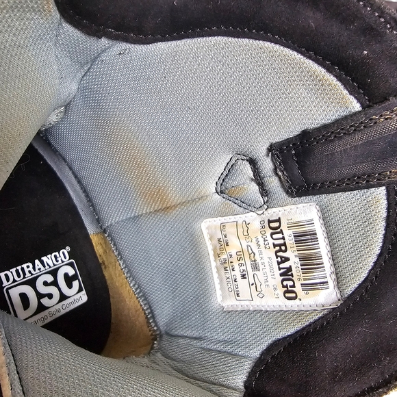 Durango Women's Crush Black Leather Pointed Snip Toe Cowboy Boots Rodeo Size 6.5 - Picture 12 of 14